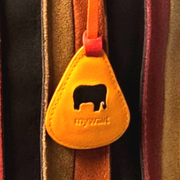 Mywalit Laguna Stripe Brown Leather & Suede Large Tote Shoulder Bag. NWT. - Picture 6 of 6